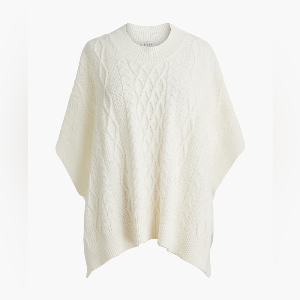 J.Crew Factory Fisherman Cable-knit Poncho